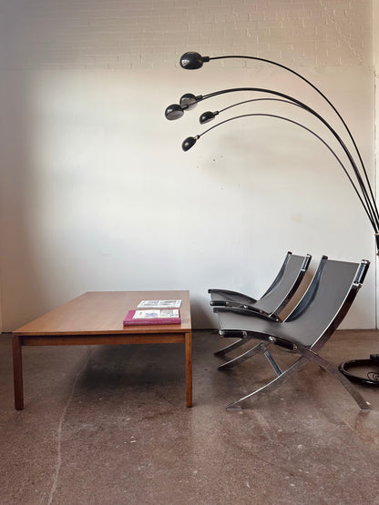 EARLY KNOLL OVERSIZED WALNUT COFFEE TABLE BY LEWIS BUTLER