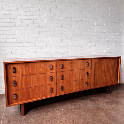 RS ASSOCIATES TEAK TAMBOUR DOOR CREDENZA