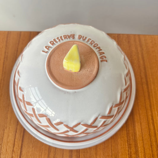 FRENCH TERRACOTTA DOMED CHEESE PLATE