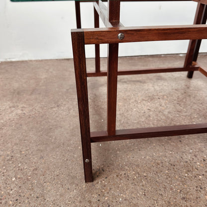 ROSEWOOD AND GLASS HENNING NORGAARD SIDE TABLE
