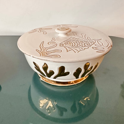 ITALIAN CERAMIC POTTERY SET BY FRATELLI FANCIULLACCI FOR ELBEE ITALY