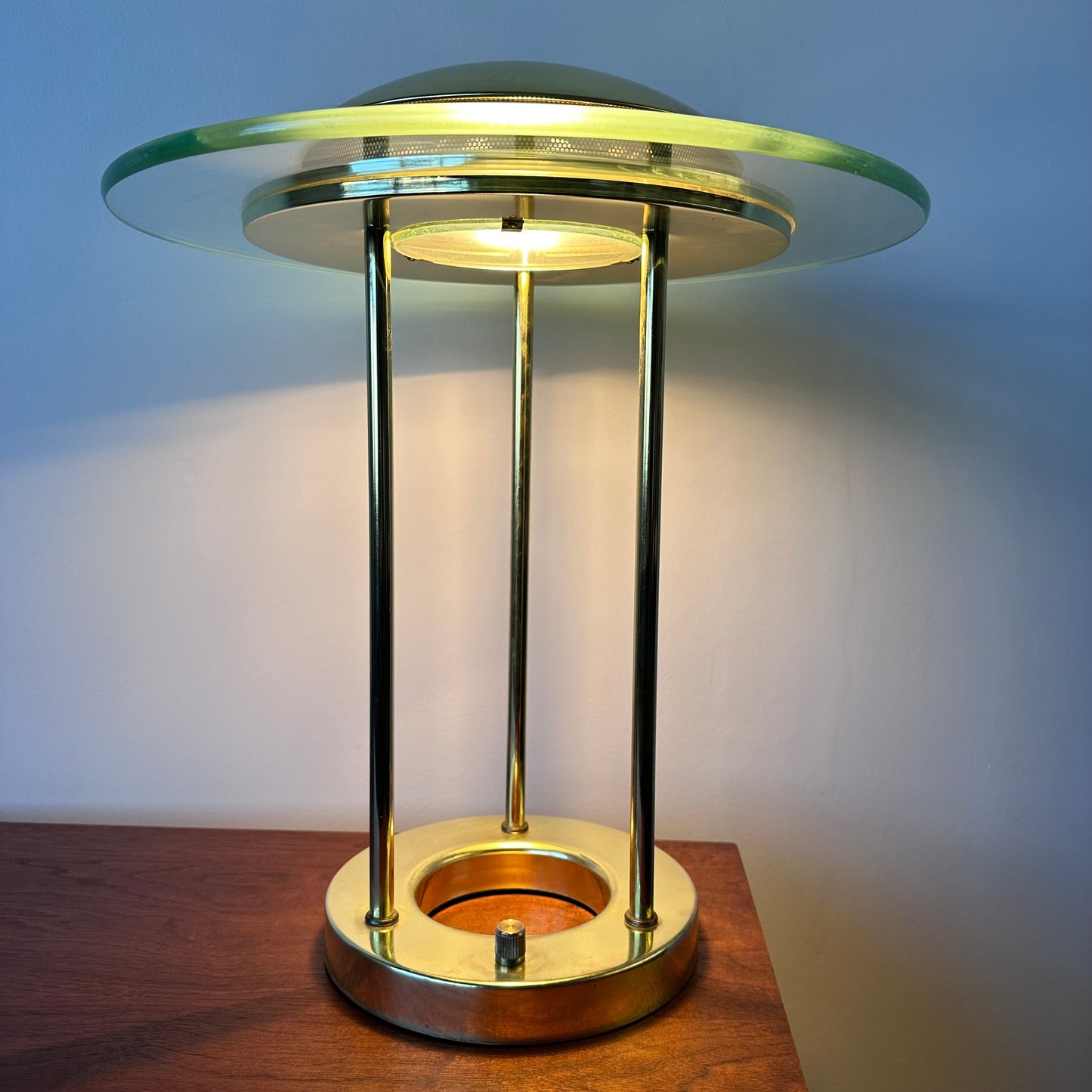 ORIGINAL SONNEMAN FOR KOVACS BRASS SATURN LAMP
