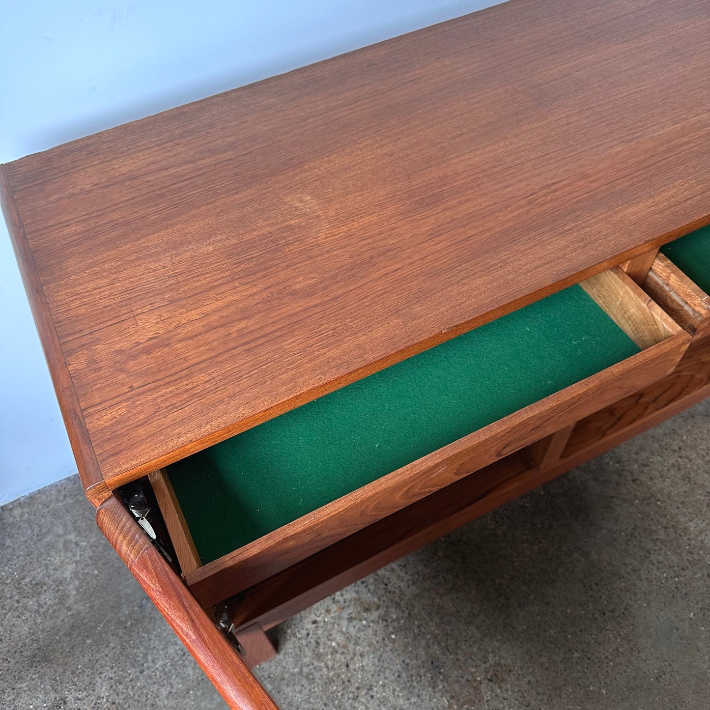 DYRLUND DANISH TEAK SERVER SIDEBOARD CREDENZA