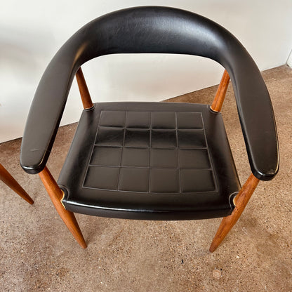 ILMARI LAPPALAINEN FOR ASKO BARRELBACK ARM CHAIRS - MADE IN FINLAND