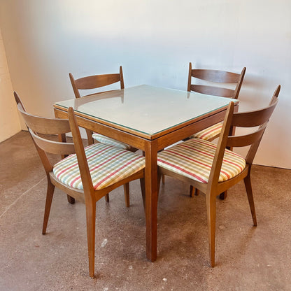 JENS RISOM MID-CENTURY WALNUT CAFE GAME TABLE