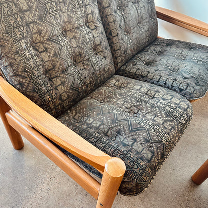 DANISH MODERN TEAK LOVESEAT