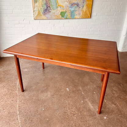 DANISH MODERN 91” DRAW LEAF TABLE - RESTORED
