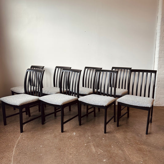 SET OF 8 DINING CHAIRS BY FOLKE OHLSSON FOR DUX SWEDEN