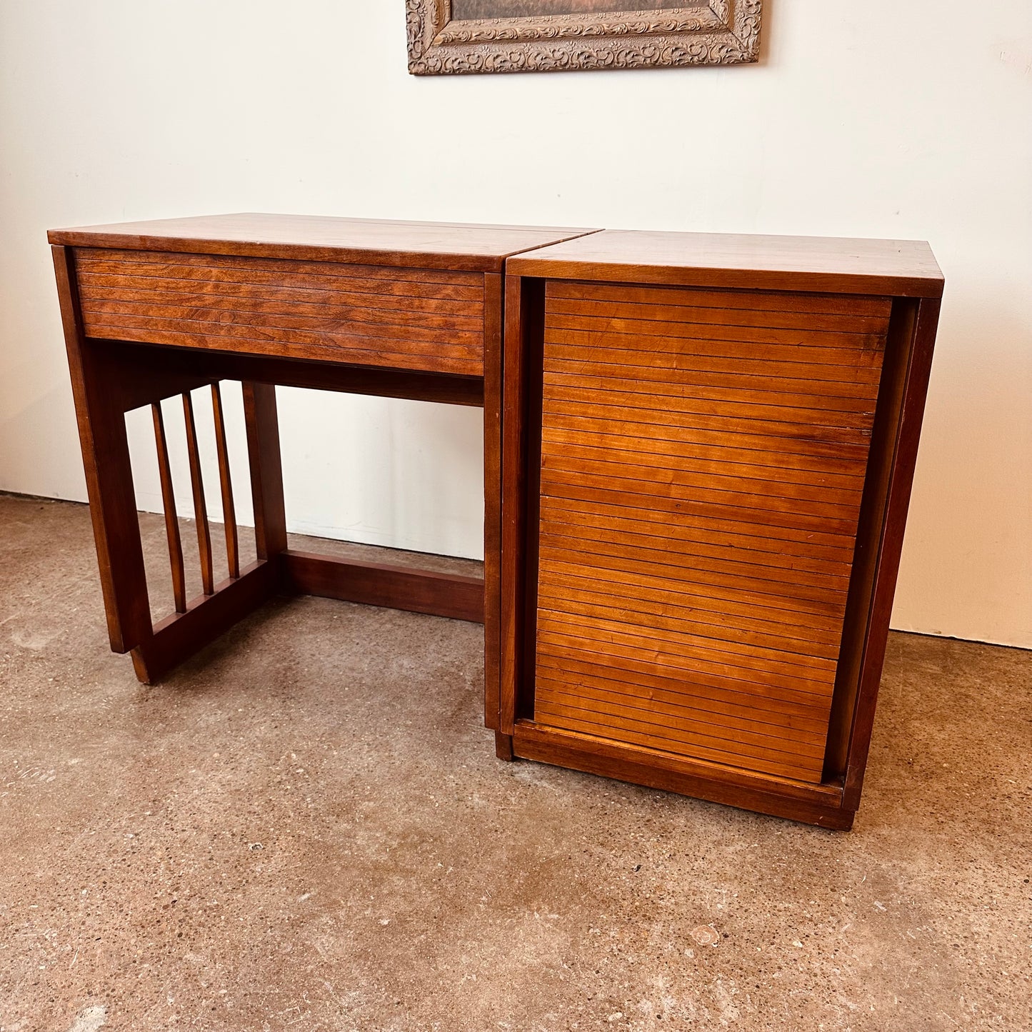 HENREDON TWO PIECE VANITY AND STORAGE CHEST