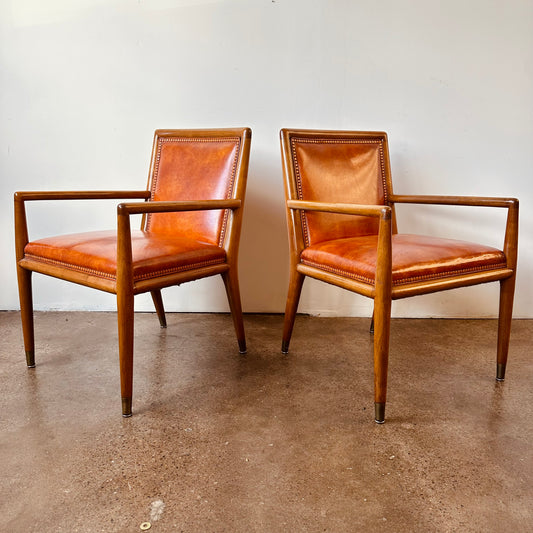 TH ROBSJOHN-GIBBINGS KRUG ARM CHAIRS - A PAIR