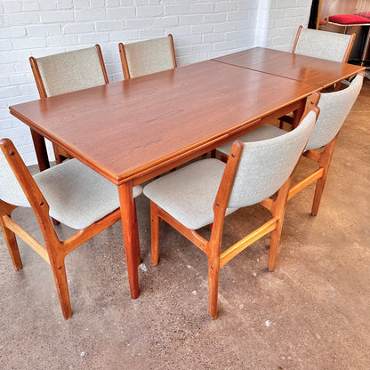 FINDAHLS MOBELFABRIK TEAK MID-BACK DINING CHAIRS - SET OF 6