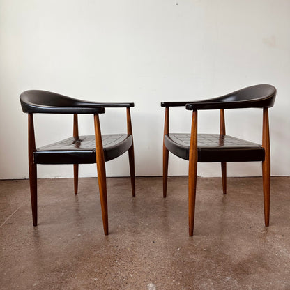 ILMARI LAPPALAINEN FOR ASKO BARRELBACK ARM CHAIRS - MADE IN FINLAND