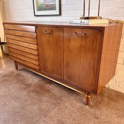 MERTON GERSHUN FOR MARTINSVILLE DANIA COLLECTION WALNUT SIDEBOARD CREDENZA