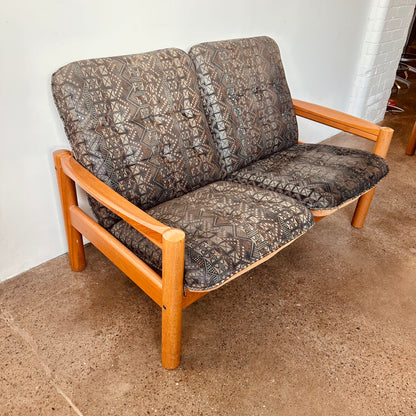 DANISH MODERN TEAK LOVESEAT