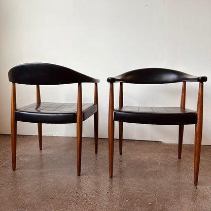 ILMARI LAPPALAINEN FOR ASKO BARRELBACK ARM CHAIRS - MADE IN FINLAND