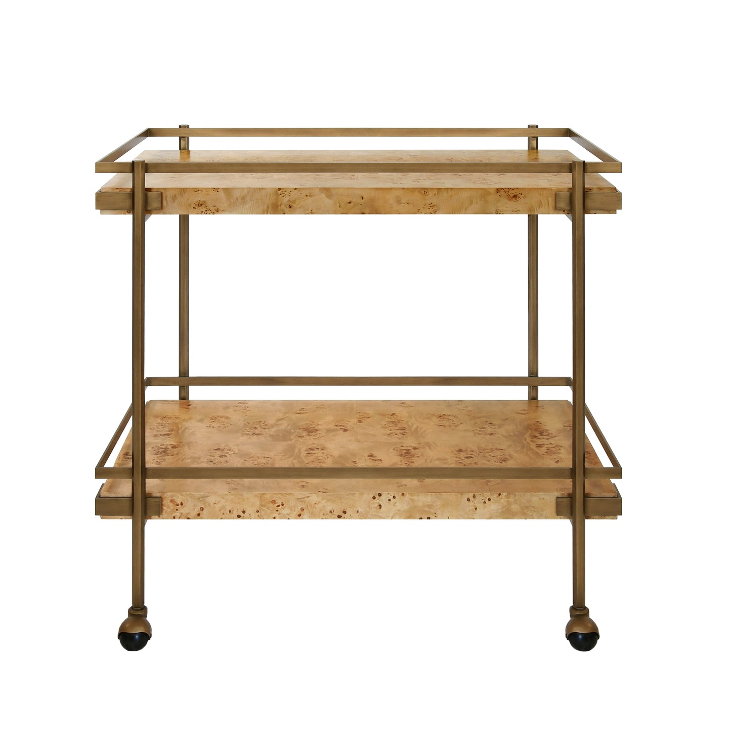 CASH BURL WOOD BAR CART