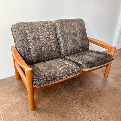 DANISH MODERN TEAK LOVESEAT