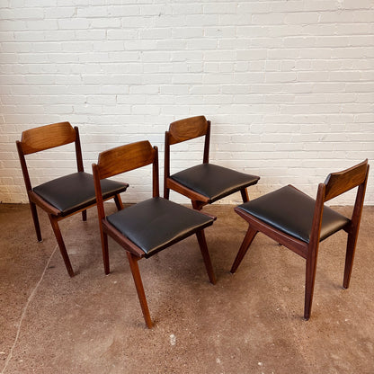 JAN KUYPERS SOLID WALNUT DINING CHAIRS - SET OF 4