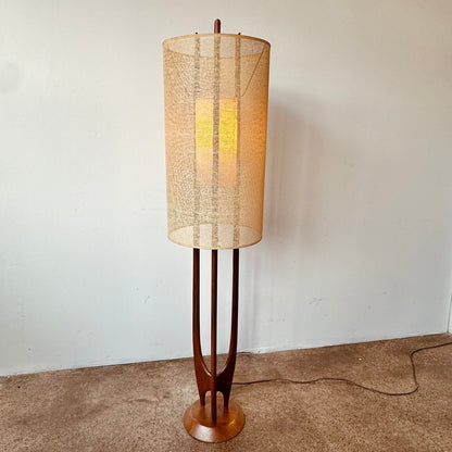 V H WOOLUMS FLOOR LAMP WITH ORIGINAL SHADE