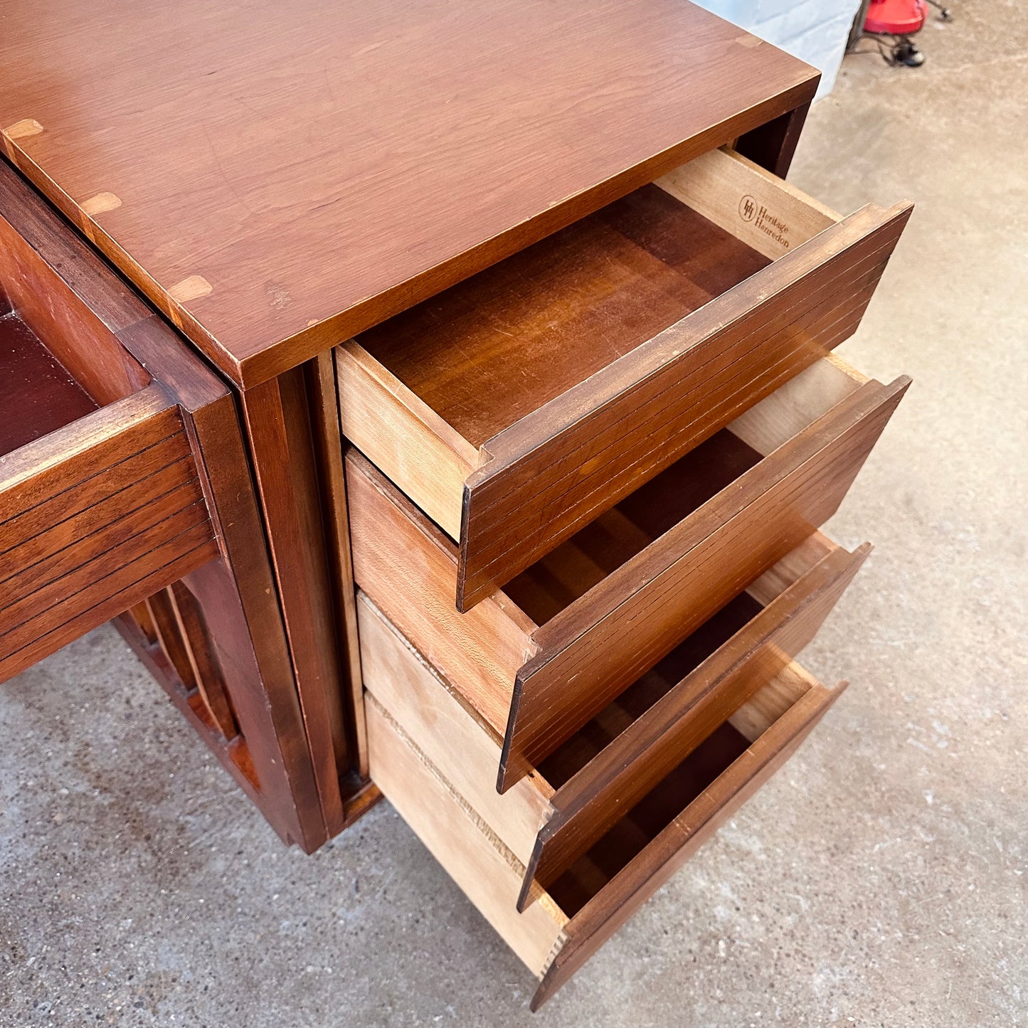 HENREDON TWO PIECE VANITY AND STORAGE CHEST