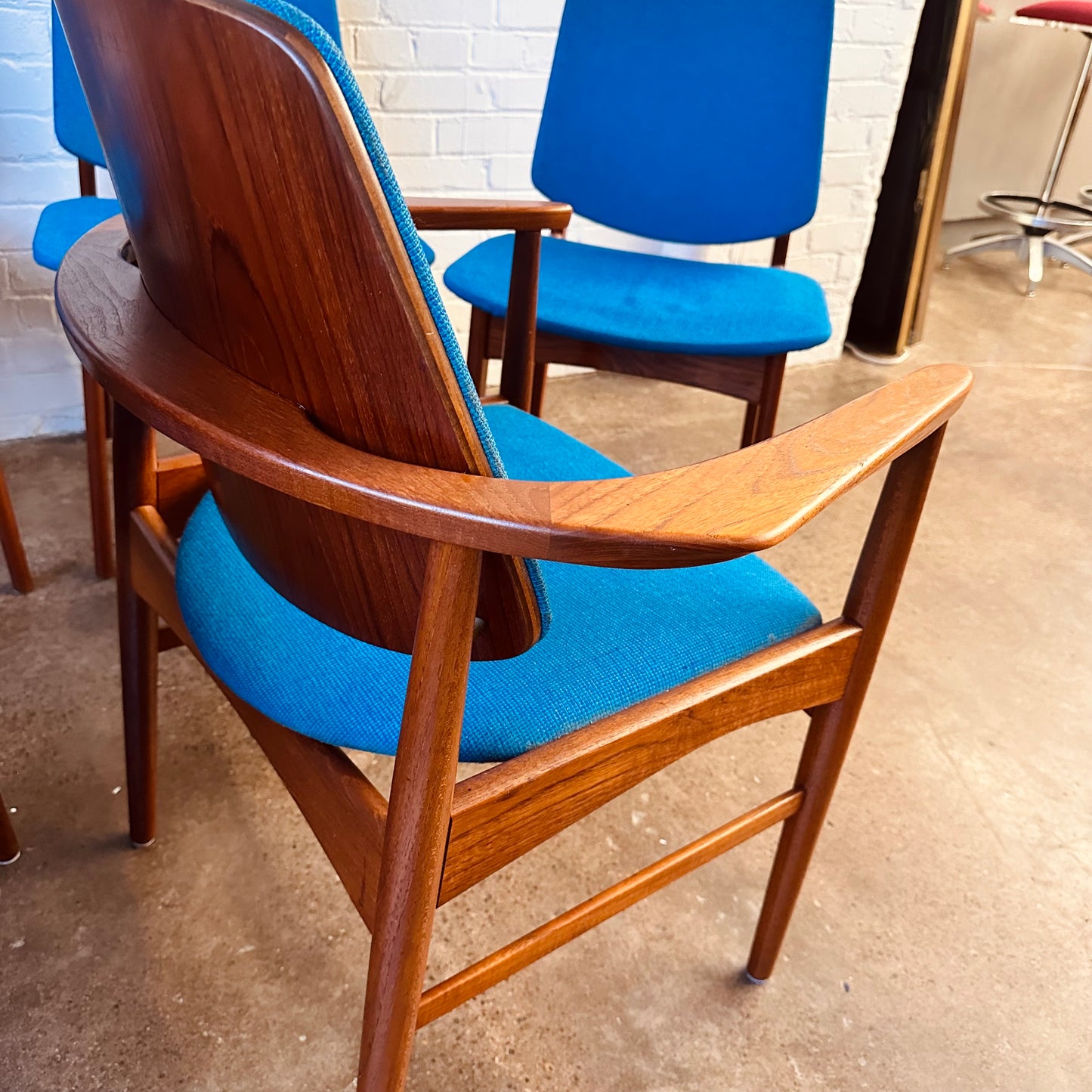 SET OF 6 TEAK DINING CHAIRS BY ARNE HOVMAN-OLSEN