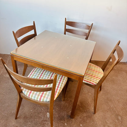 JENS RISOM MID-CENTURY WALNUT CAFE GAME TABLE