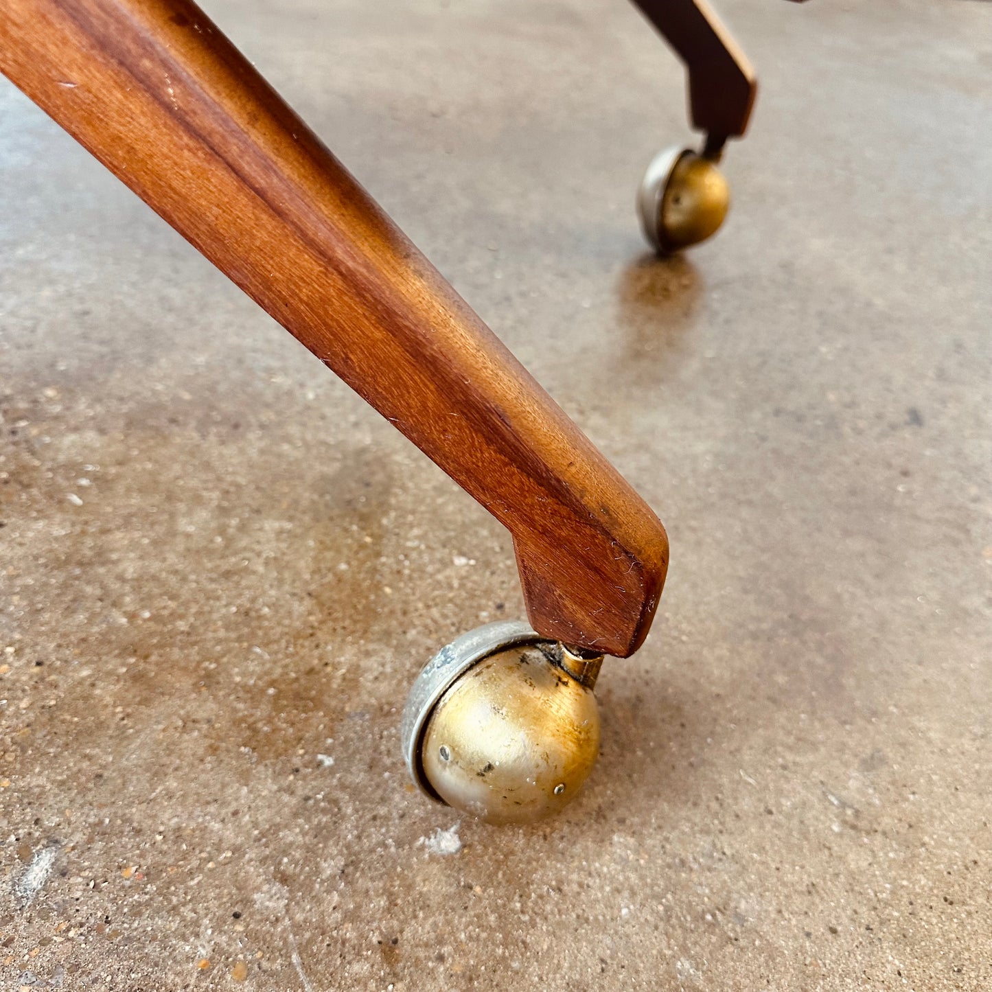 DANISH TEAK TWO TIER BAR CART TROLLY