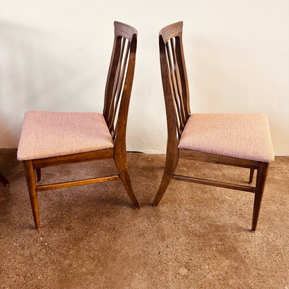 WALNUT MID-CENTURY DINING CHAIRS - SET OF 6