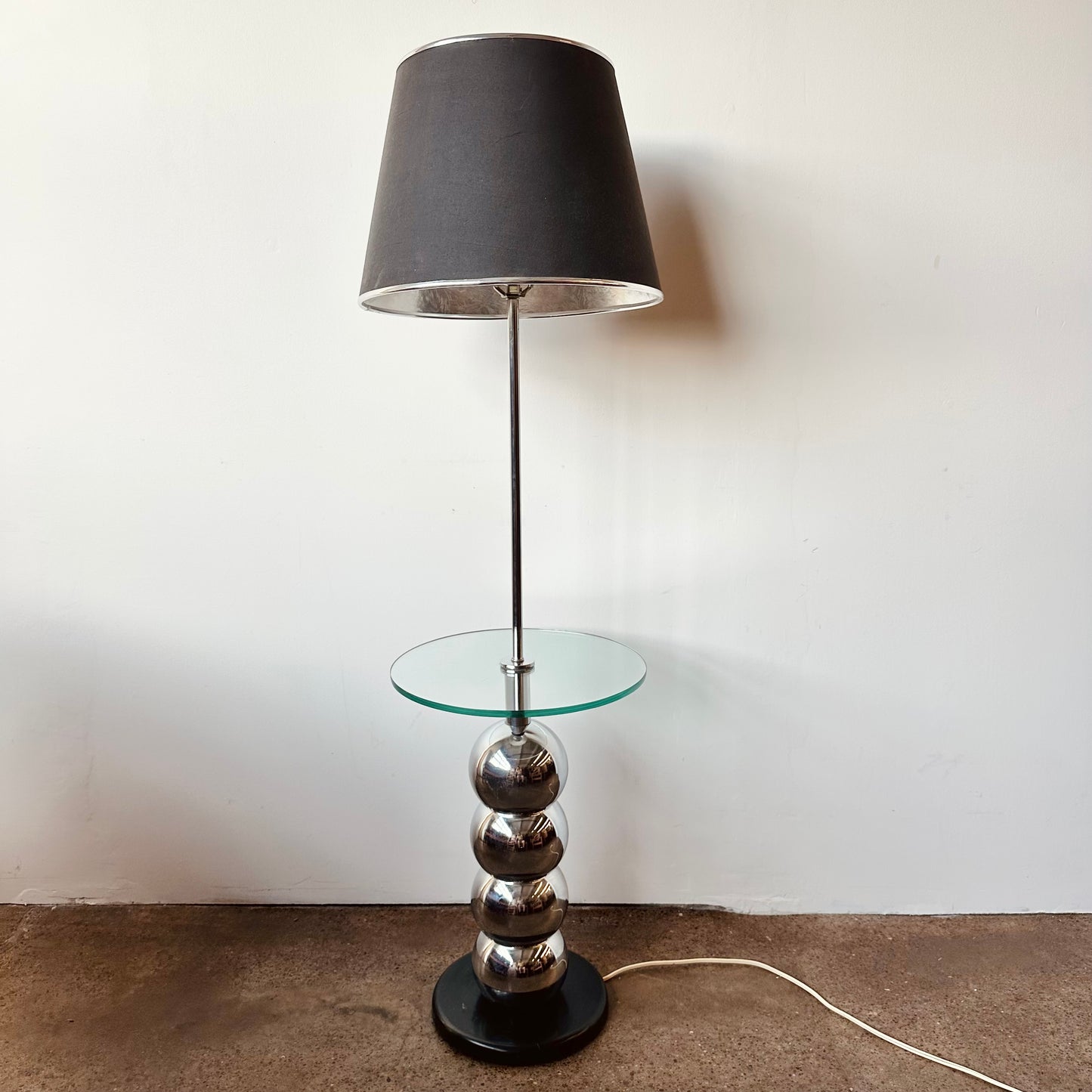 GEORGE KOVACS CHROMESTACKED BALL FLOOR LAMP