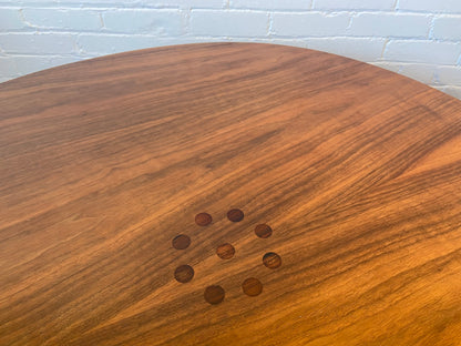 KIPP STEWART FOR DREXEL WALNUT AND ROSEWOOD COFFEE TABLE