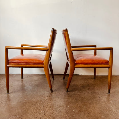 TH ROBSJOHN-GIBBINGS KRUG ARM CHAIRS - A PAIR