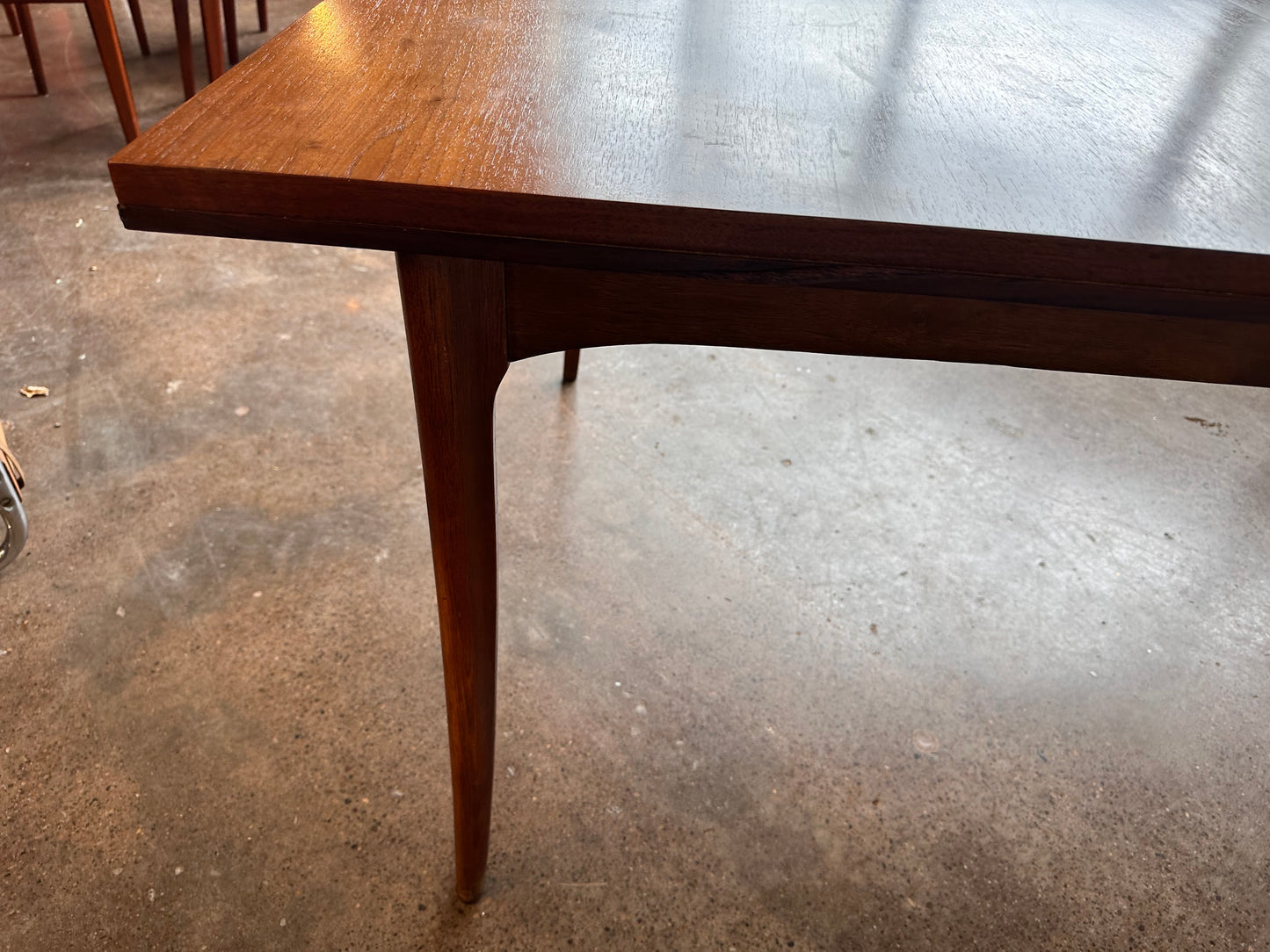 MCM WALNUT DINING TABLE WITH THREE LEAVES