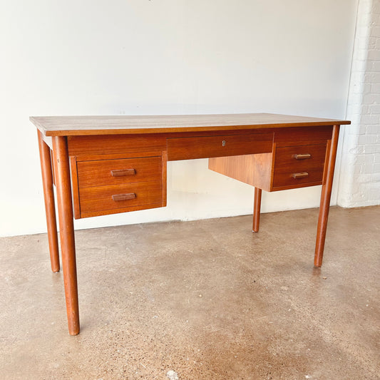 DANISH MODERN TEAK WRITING DESK