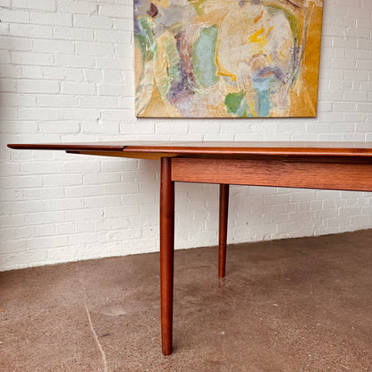 DANISH MODERN 91” DRAW LEAF TABLE - RESTORED