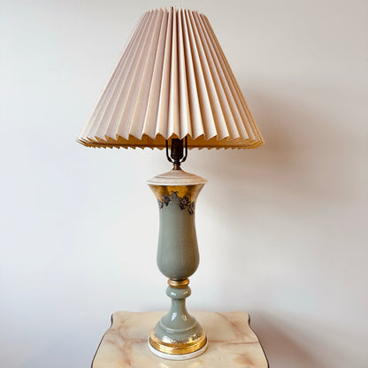 ANTIQUE FORNASETTI STYLE REVERSE PAINT LAMP