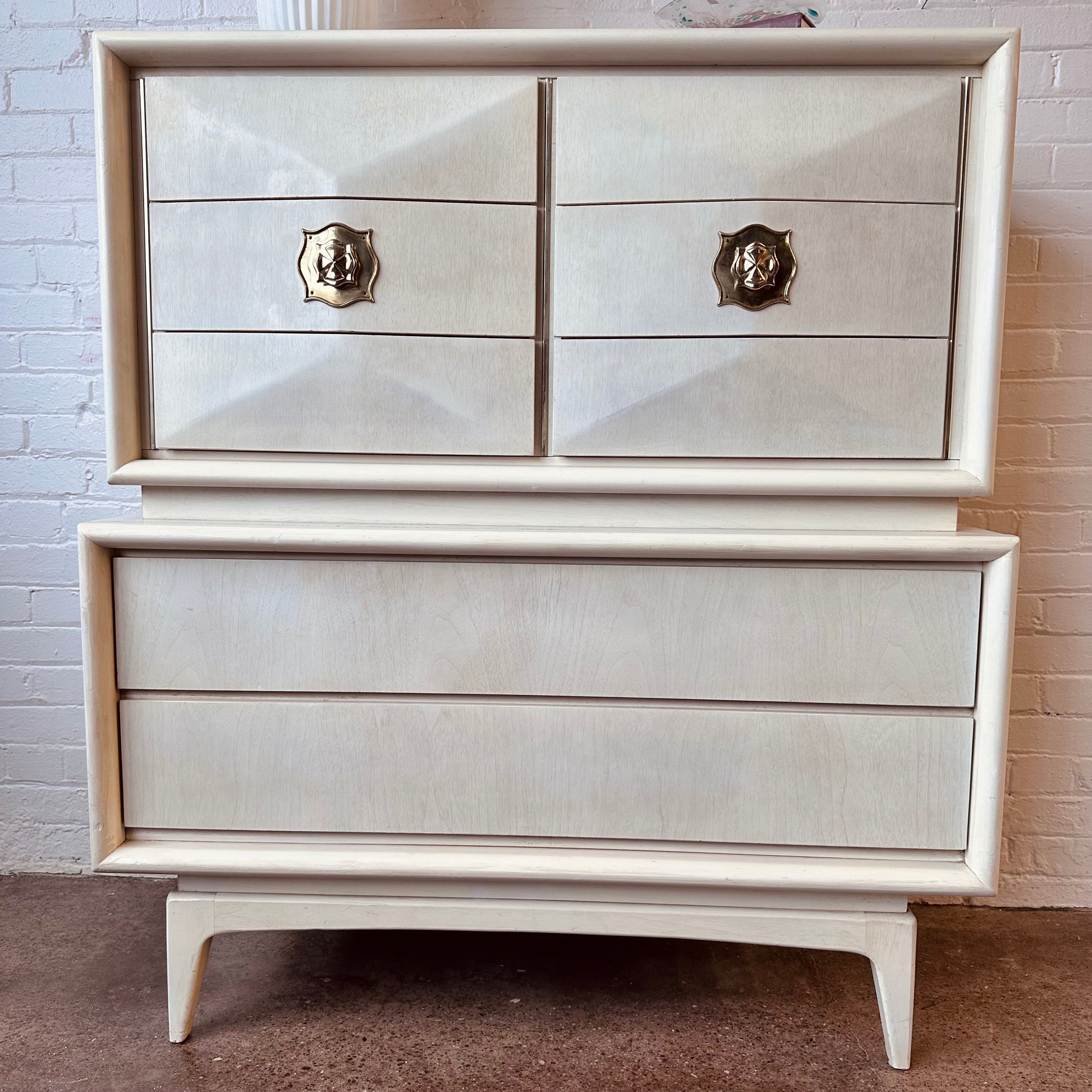 UNITED IVORY HIGHBOY DIAMOND FACED DRESSER – MiMO Decor UNITED IVORY HIGHBOY DIAMOND FACED DRESSER – MiMO Decor