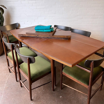 WALNUT DINING SET BY MERTON GERSHUN FOR AMERICAN OF MARTINSVILLE