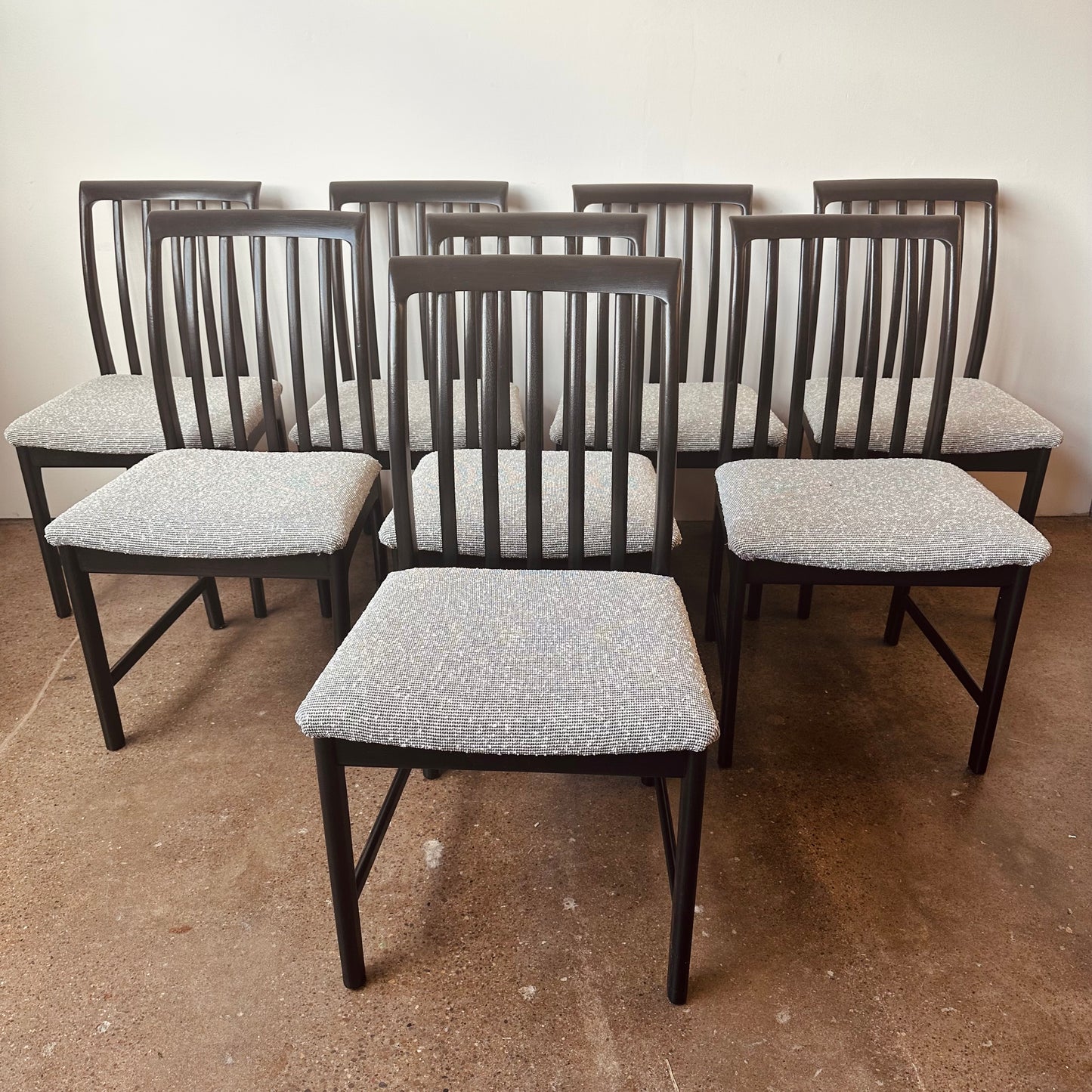 SET OF 8 DINING CHAIRS BY FOLKE OHLSSON FOR DUX SWEDEN