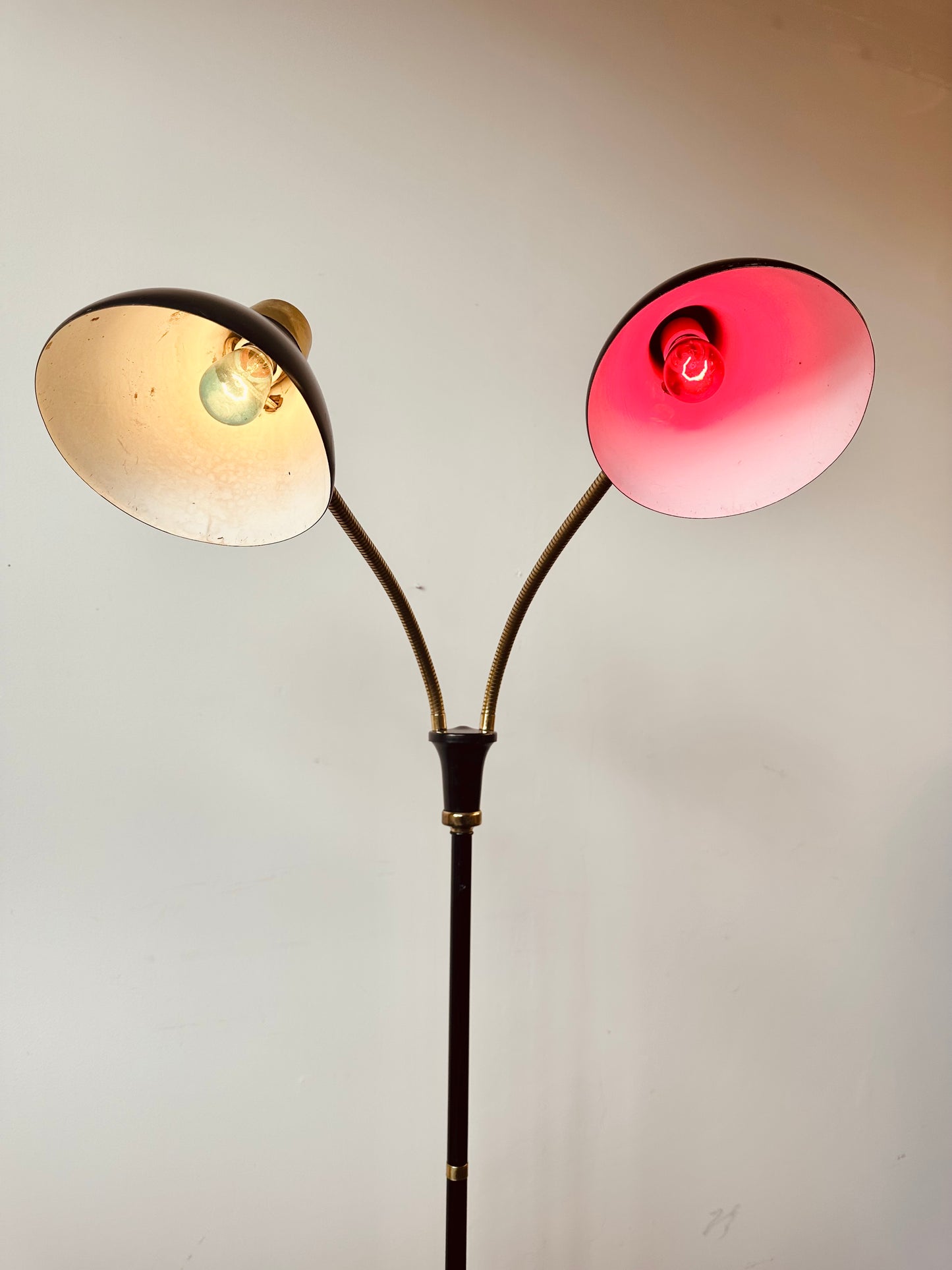 GERALD THURSTON TWO-LIGHT GOOSENECK FLOOR LAMP