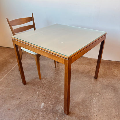 JENS RISOM MID-CENTURY WALNUT CAFE GAME TABLE