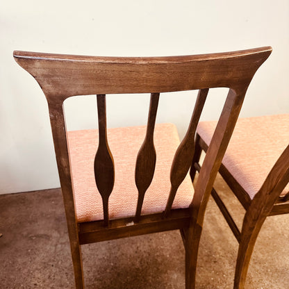 WALNUT MID-CENTURY DINING CHAIRS - SET OF 6
