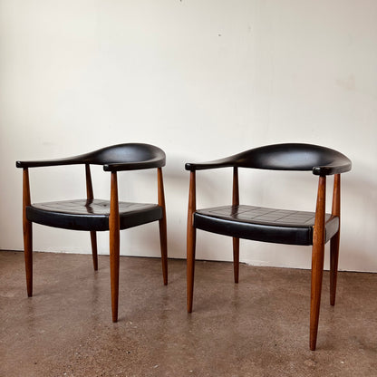 ILMARI LAPPALAINEN FOR ASKO BARRELBACK ARM CHAIRS - MADE IN FINLAND