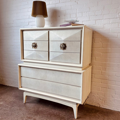 UNITED IVORY HIGHBOY DIAMOND FACED DRESSER – MiMO Decor
