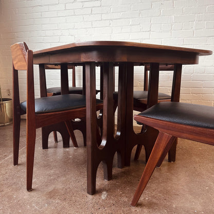 WALNUT DINING TABLE WITH SCULPTURAL BASE