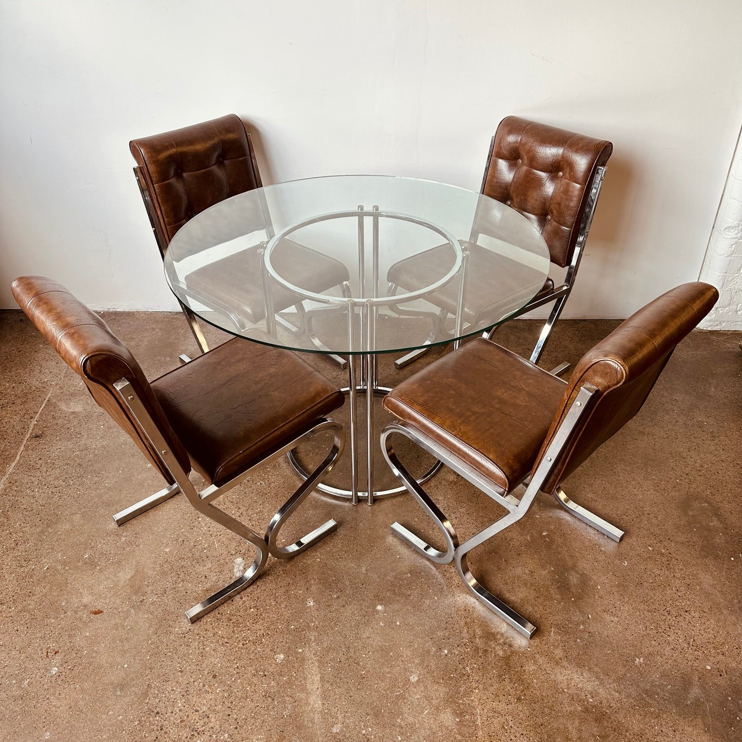 VINTAGE CHROME DINETTE CHAIRS - SET OF 4