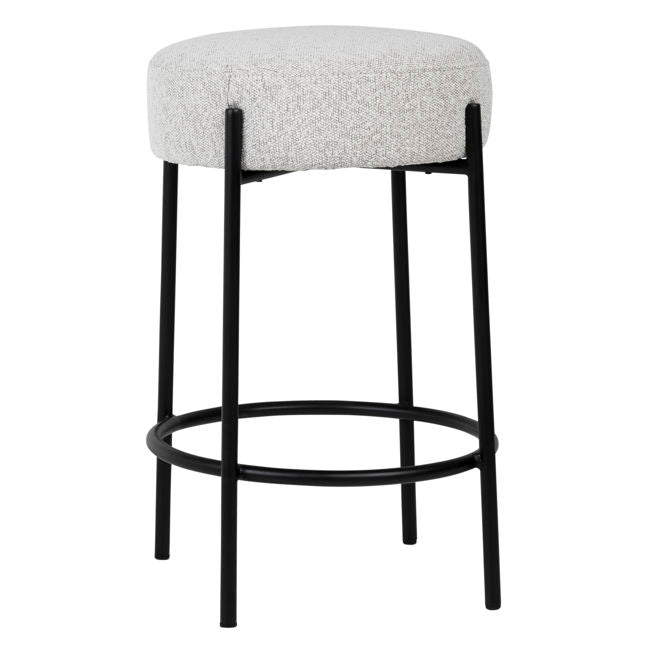 ROUND UPHOLSTERED COUNTER HEIGHT STOOL