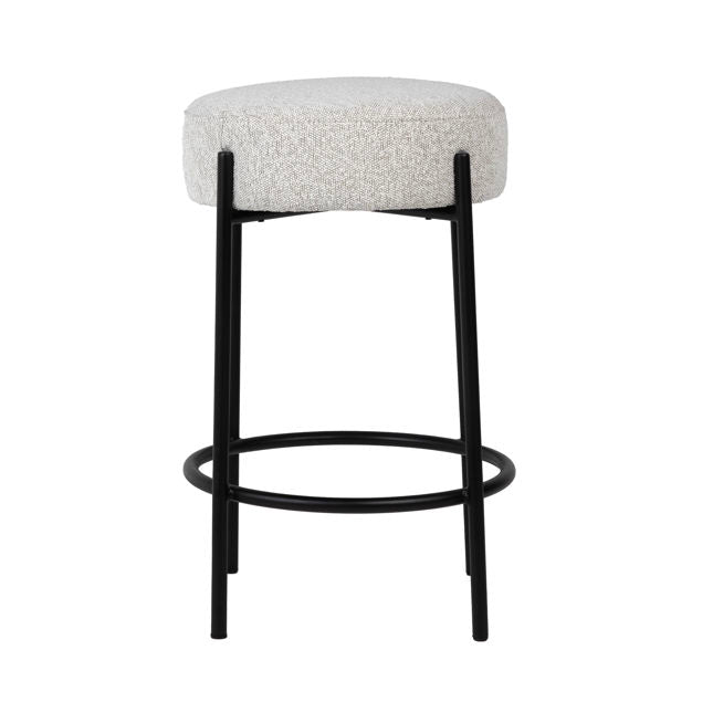 ROUND UPHOLSTERED COUNTER HEIGHT STOOL