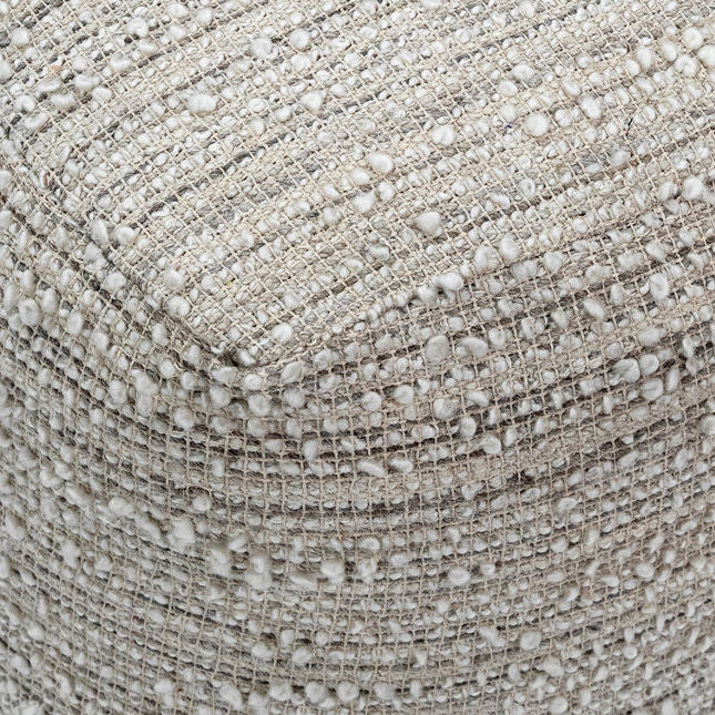 NATURAL WOVEN POUF