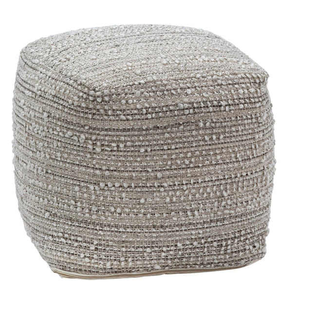 NATURAL WOVEN POUF