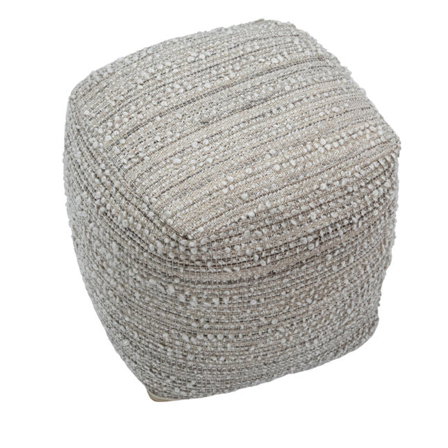 NATURAL WOVEN POUF